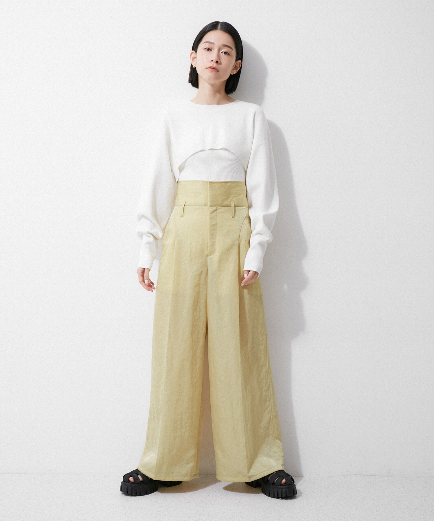 ADAM ET ROPE'「ターンナップウエストチノパンツ」|チノ|