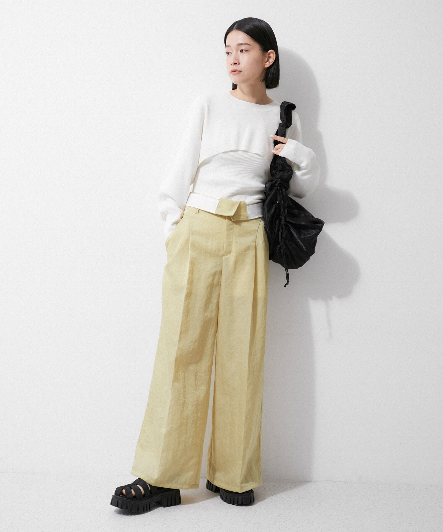 ADAM ET ROPE'「ターンナップウエストチノパンツ」|チノ|