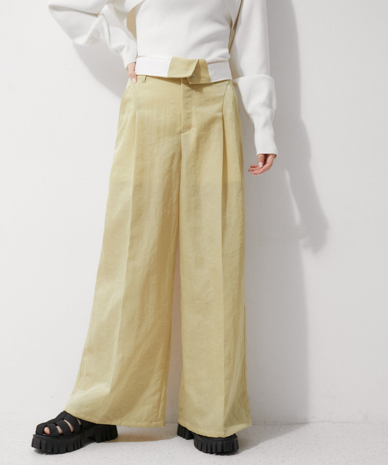 ADAM ET ROPE'「ターンナップウエストチノパンツ」|チノ|