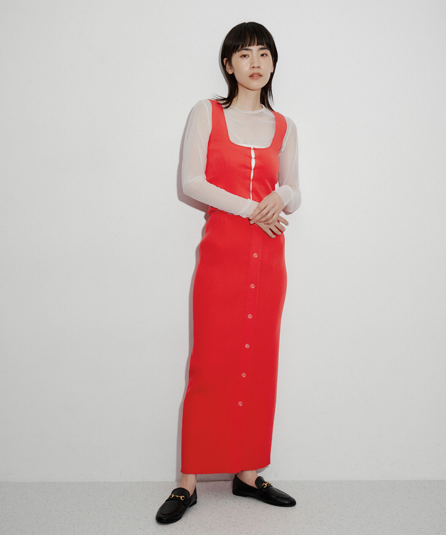 ADAM ET ROPE'「ホックフルニードルタンクトップ」|タンクトップ|