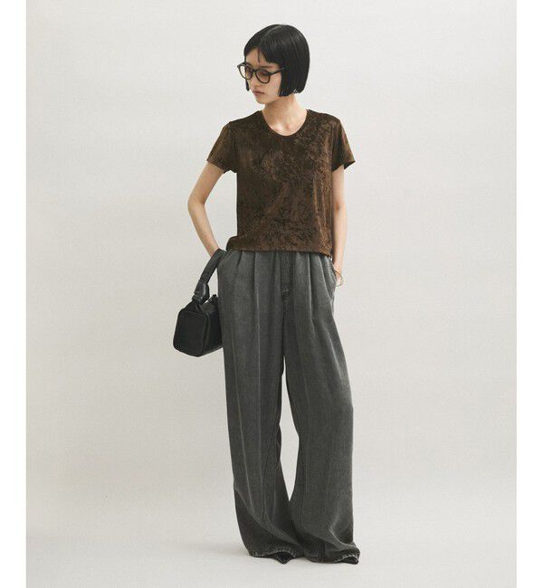 ADAM ET ROPE'「クラッシュベロアTシャツ」|Tシャツ・カットソー|