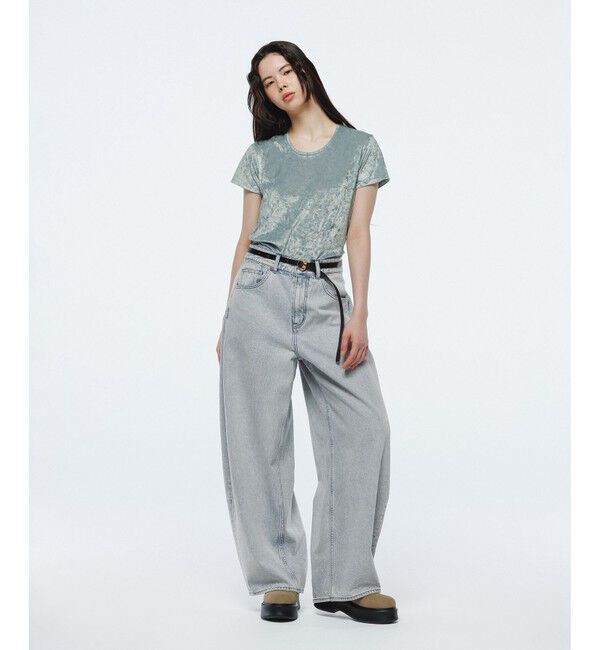 ADAM ET ROPE'「クラッシュベロアTシャツ」|Tシャツ・カットソー|