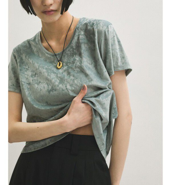 ADAM ET ROPE'「クラッシュベロアTシャツ」|Tシャツ・カットソー|