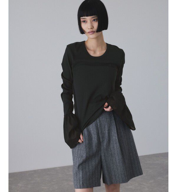 ADAM ET ROPE'「カフスフレアーリブプルオーバー」|Tシャツ・カットソー|