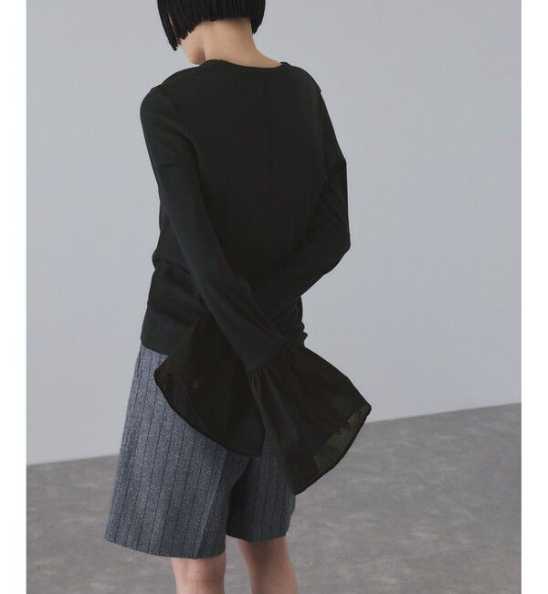 ADAM ET ROPE'「カフスフレアーリブプルオーバー」|Tシャツ・カットソー|