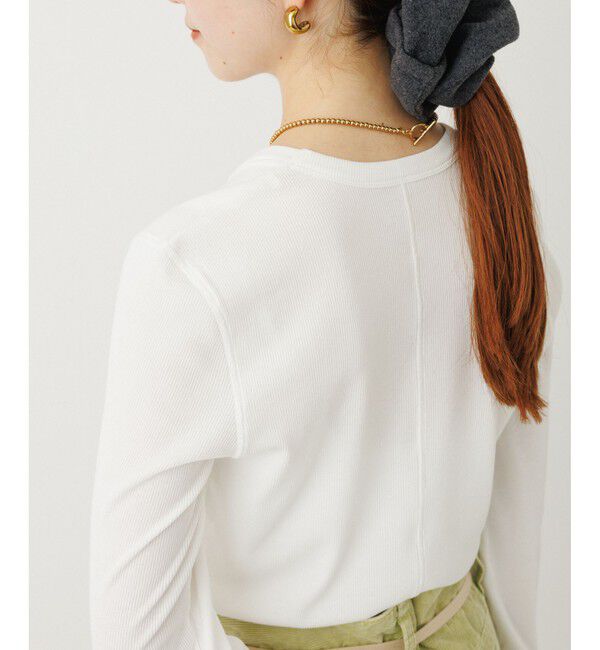 ADAM ET ROPE'「カフスフレアーリブプルオーバー」|Tシャツ・カットソー|