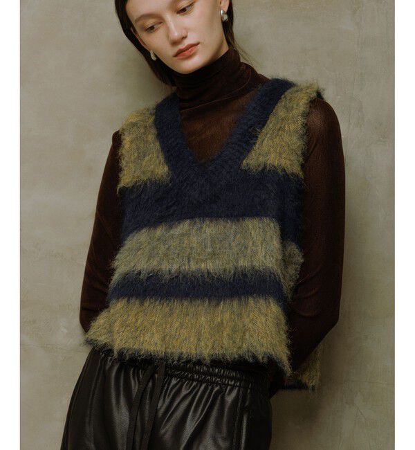 ADAM ET ROPE'「フロッキーチュールタートルネックプルオーバー」|Tシャツ・カットソー|