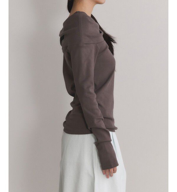 ADAM ET ROPE'「【EMOELLE】スビンコットンオフショルトップス」|Tシャツ・カットソー|