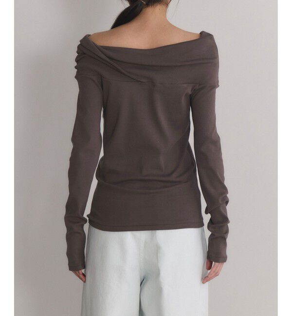 ADAM ET ROPE'「【EMOELLE】スビンコットンオフショルトップス」|Tシャツ・カットソー|