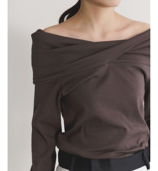 ADAM ET ROPE'「【EMOELLE】スビンコットンオフショルトップス」|Tシャツ・カットソー|