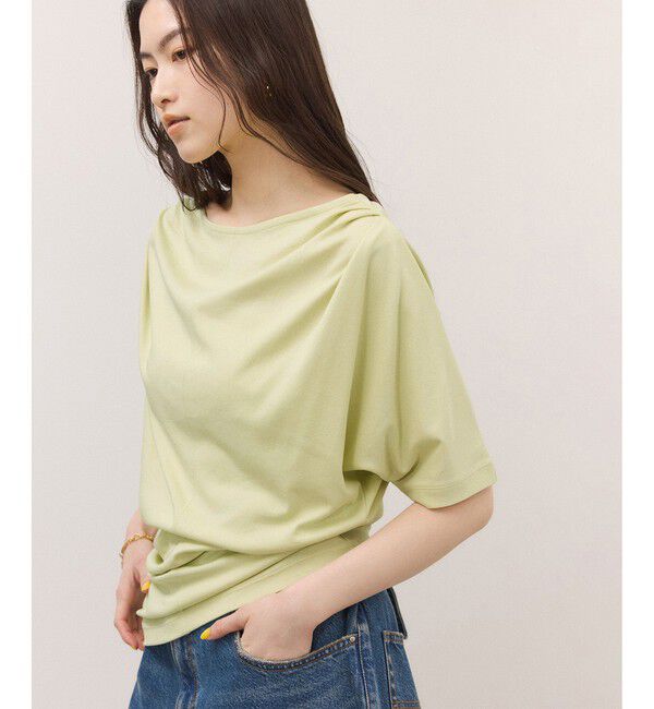ADAM ET ROPE'「ドレープトップス」|Tシャツ・カットソー|オリーブ(37)