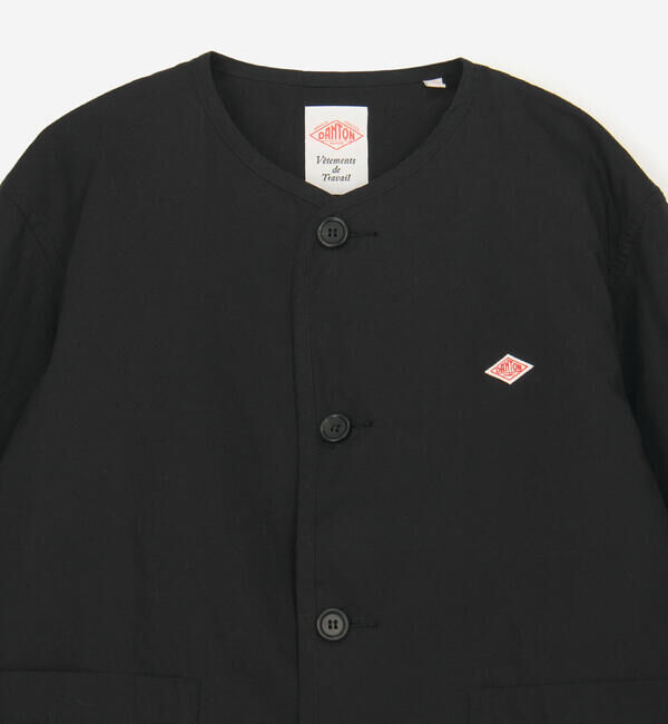 DANTON「DANTON | コットンリネンダンプ ノーカラージャケット WOMEN」|ノーカラージャケット|