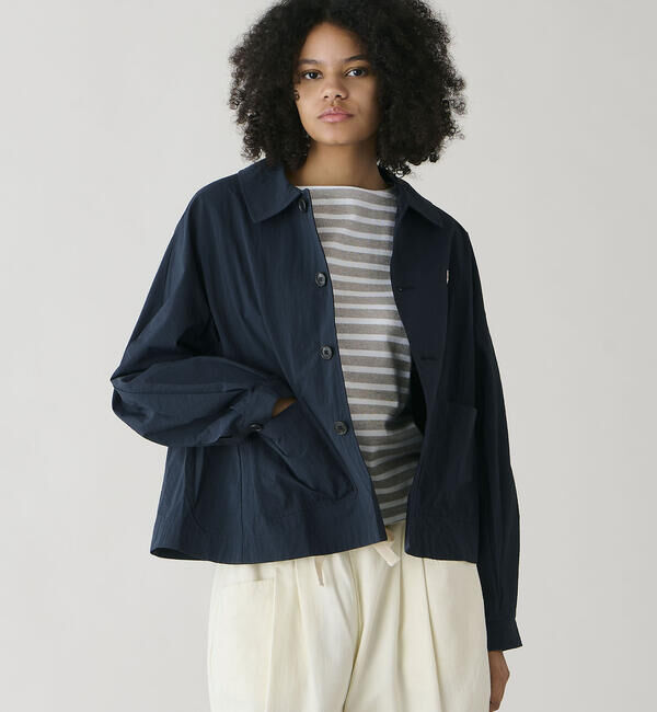 DANTON「DANTON | ナイロンタッサー ドルマンスリーブジャケット WOMEN」|テーラードジャケット|