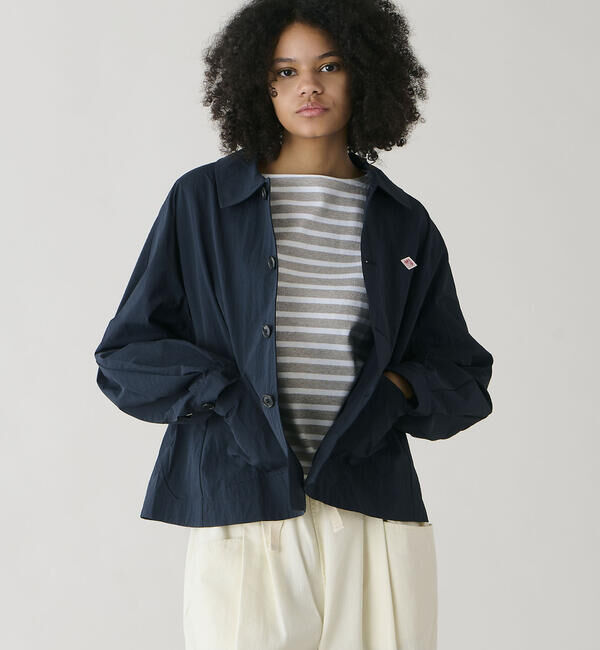 DANTON「DANTON | ナイロンタッサー ドルマンスリーブジャケット WOMEN」|テーラードジャケット|