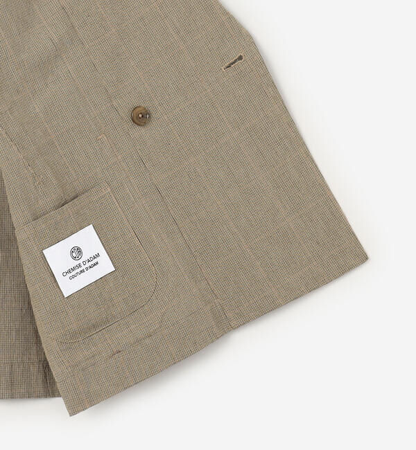  「CHEMISE D'ADAM | 〈別注〉コットン ダブルブレスト シャツジャケット WOMEN」|テーラードジャケット|