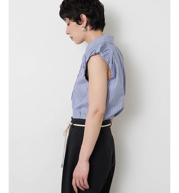 THE PAUSE「【THE PAUSE】袖ギャザーノースリーブシャツ」|シャツ・ブラウス|