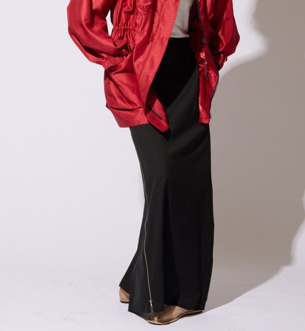  「	【CEPIE./セピエ】サイドジップスカート」|スカート|ブラック