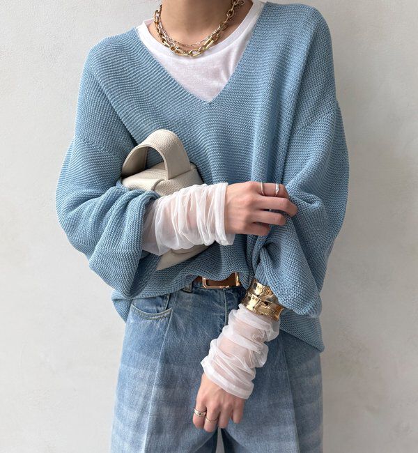  「【WEB限定】袖シャーリングデザインプルオーバー」|Tシャツ・カットソー|ホワイト