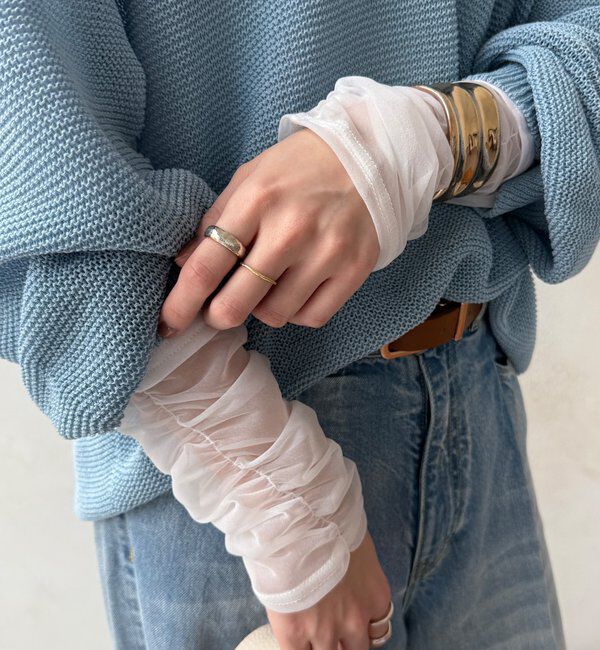  「【WEB限定】袖シャーリングデザインプルオーバー」|Tシャツ・カットソー|