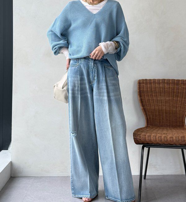  「【WEB限定】袖シャーリングデザインプルオーバー」|Tシャツ・カットソー|