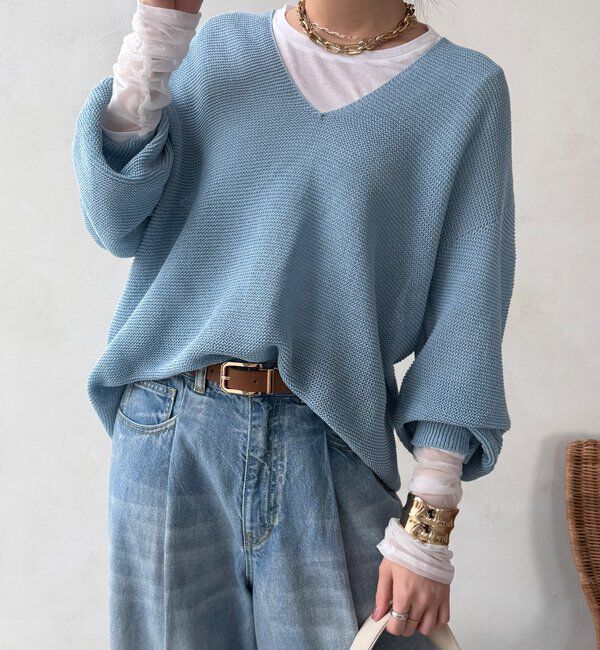  「【WEB限定】袖シャーリングデザインプルオーバー」|Tシャツ・カットソー|