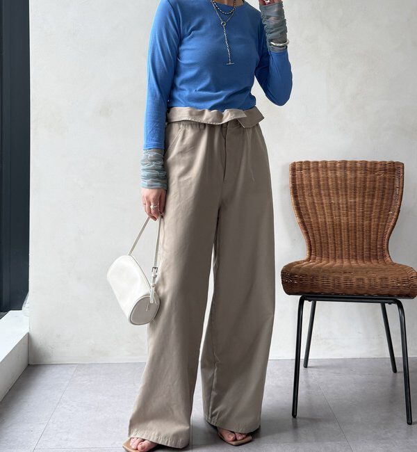  「【WEB限定】袖シャーリングデザインプルオーバー」|Tシャツ・カットソー|