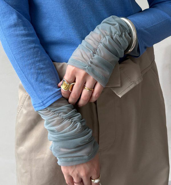  「【WEB限定】袖シャーリングデザインプルオーバー」|Tシャツ・カットソー|