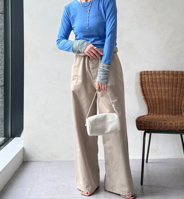  「【WEB限定】袖シャーリングデザインプルオーバー」|Tシャツ・カットソー|