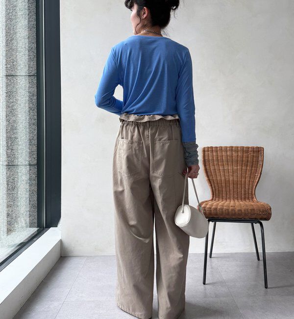  「【WEB限定】袖シャーリングデザインプルオーバー」|Tシャツ・カットソー|