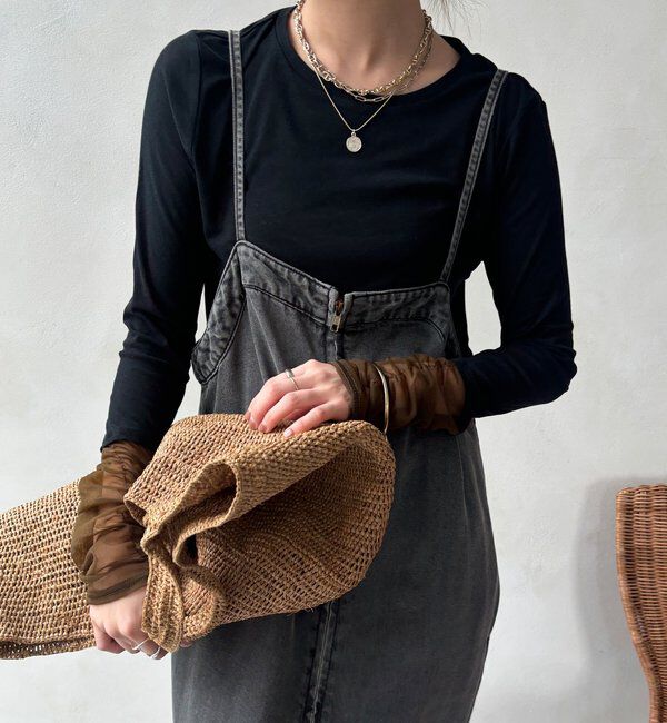  「【WEB限定】袖シャーリングデザインプルオーバー」|Tシャツ・カットソー|