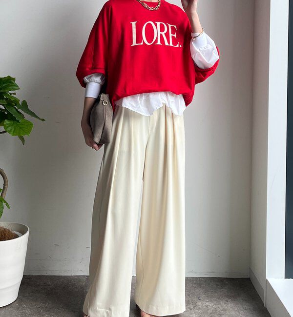  「LOREプリントドルマンプルオーバー」|Tシャツ・カットソー|