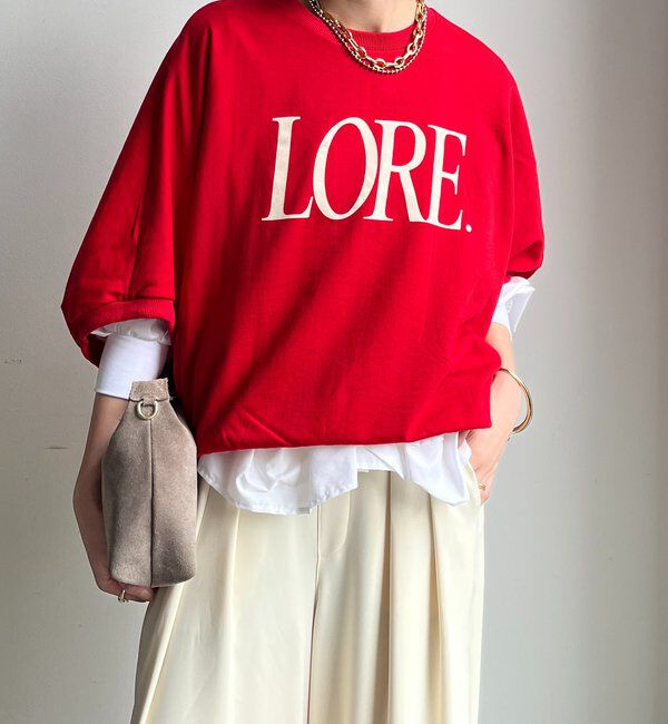  「LOREプリントドルマンプルオーバー」|Tシャツ・カットソー|