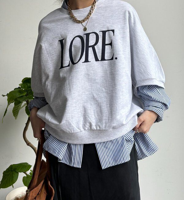  「LOREプリントドルマンプルオーバー」|Tシャツ・カットソー|