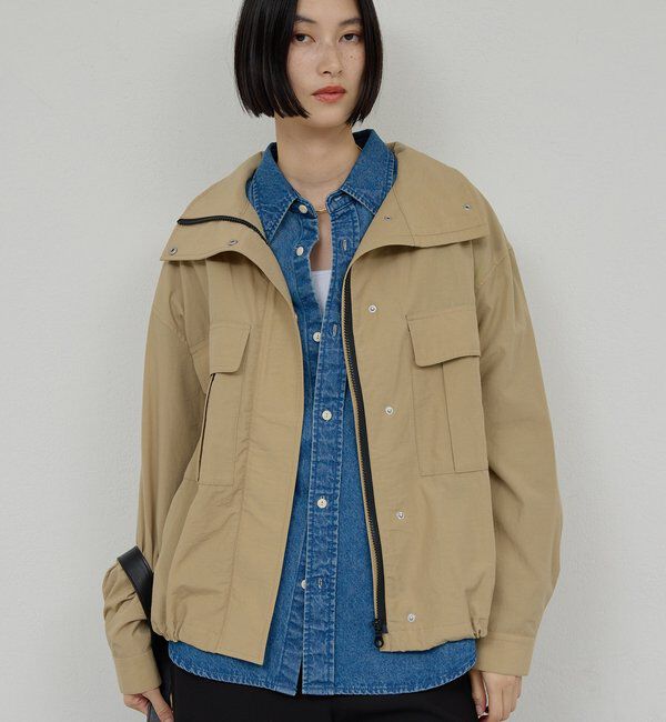  「【CHIKAコラボ】ハイカラーブルゾン」|ブルゾン・スタジャン|