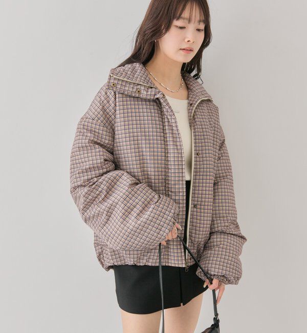  「中綿チェックダウン」|ダウン|