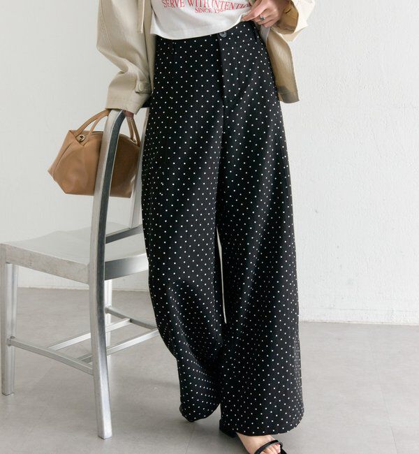  「ドットカーブパンツ」|チノ|ブラック