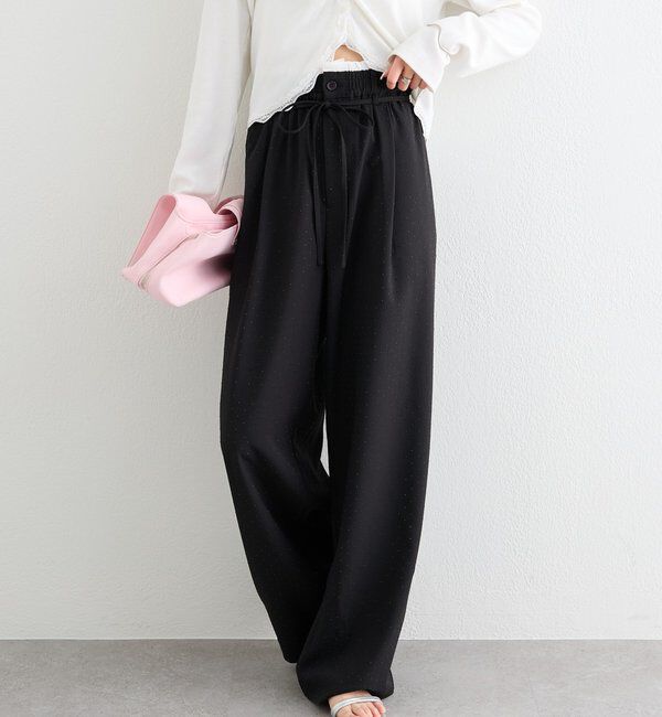  「ラインストーンWベルトパンツ」|チノ|