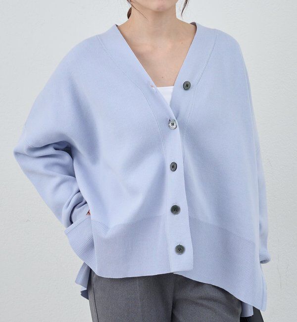  「コットンスムースカーディガン」|カーディガン|ブルー