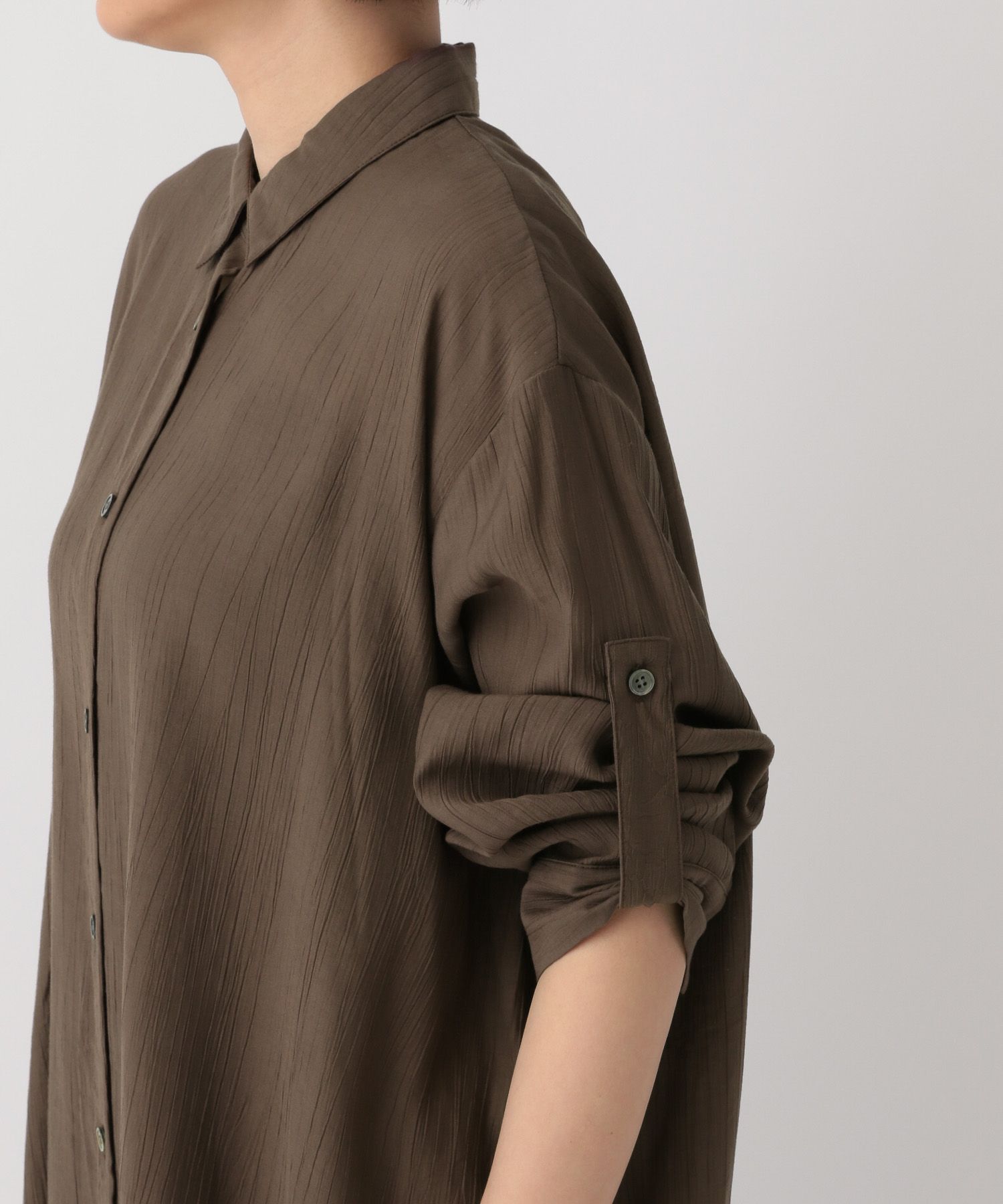 A part by 「ワッシャーロールアップシャツ」|シャツ・ブラウス|