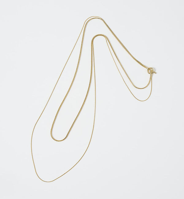 collex「【dignif】【金属アレルギー対応】ダブルチェーンロングネックレス」|ネックレス|