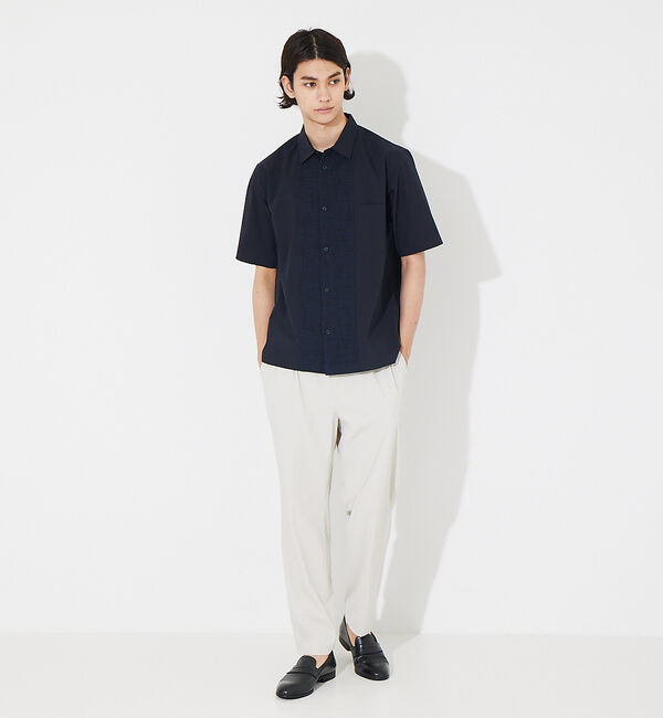 ABAHOUSE「タイプライター 切替 コンビ 半袖シャツ」|シャツ・ブラウス|