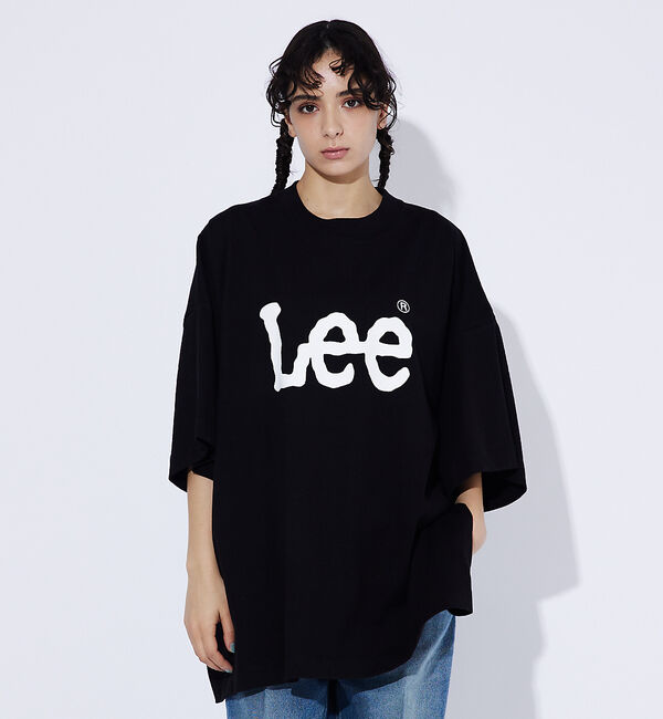 ABAHOUSE「【Lee/リー】SUPERSIZED LEE LOGO T/フロントロゴ ビッグ」|Tシャツ・カットソー|ブラック