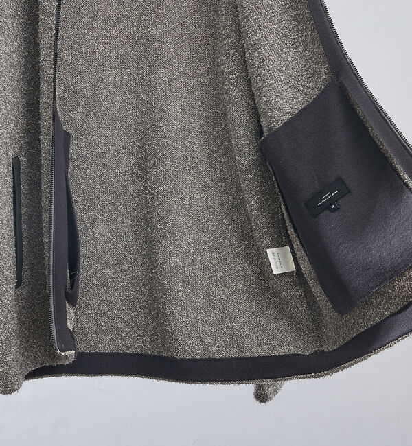 ABAHOUSE「カールヤーン ニットライダース / ニットブルゾン」|ブルゾン・スタジャン|