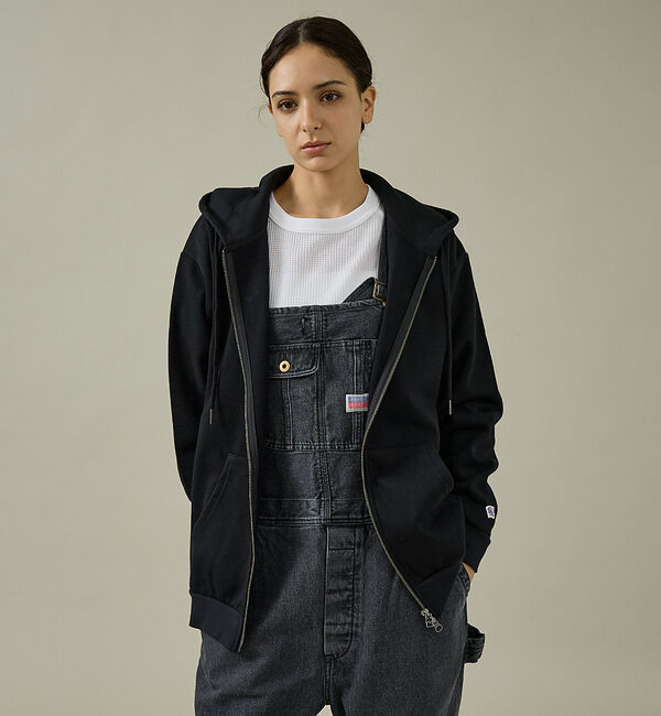 ABAHOUSE「【JEMORGAN /ジェーイーモーガン】サーマルカノコフリースパーカ/」|パーカー|ブラック