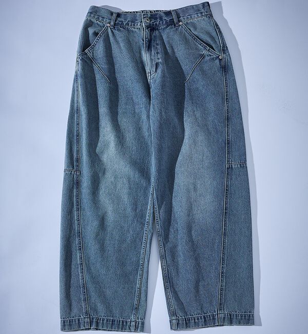 ABAHOUSE「DARTS DENIM ワイドストレートデニム / ヴィンテージライク」|デニム|