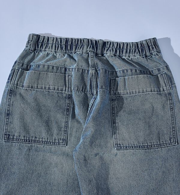 ABAHOUSE「DARTS DENIM ワイドストレートデニム / ヴィンテージライク」|デニム|