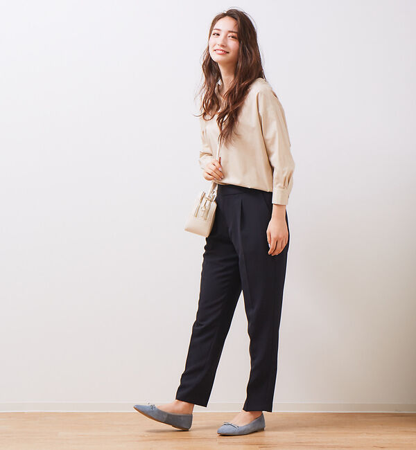 Rouge vif「1タックテーパードパンツ」|その他|ネイビー