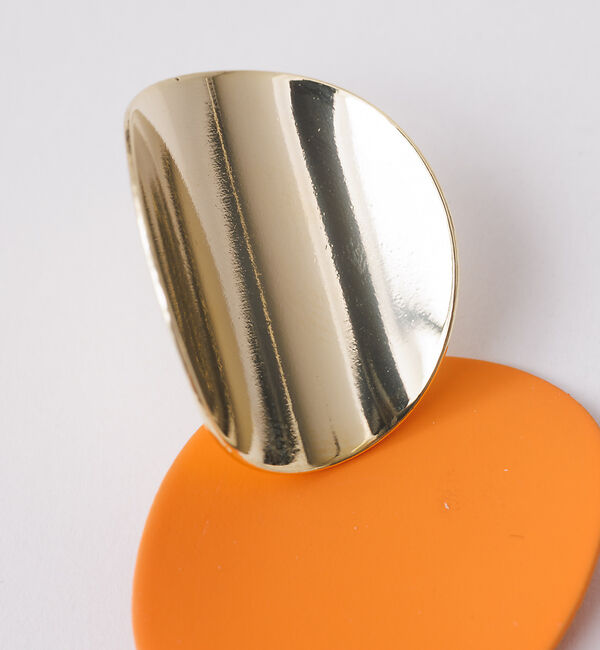 Rouge vif「【sauvage peau 】ラウンドクロスピアス」|ピアス|