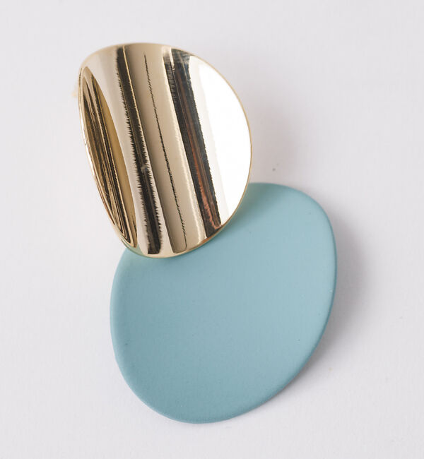 Rouge vif「【sauvage peau 】ラウンドクロスピアス」|ピアス|