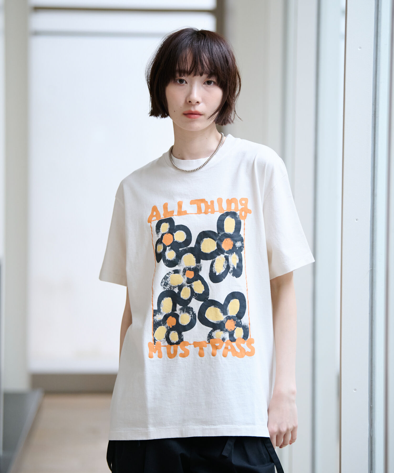 Rouge vif「【KURO/クロ】ANYTHING FLOWER Tシャツ/日本製【WEB限定】」|Tシャツ・カットソー|